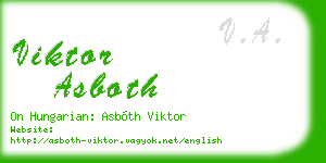 viktor asboth business card